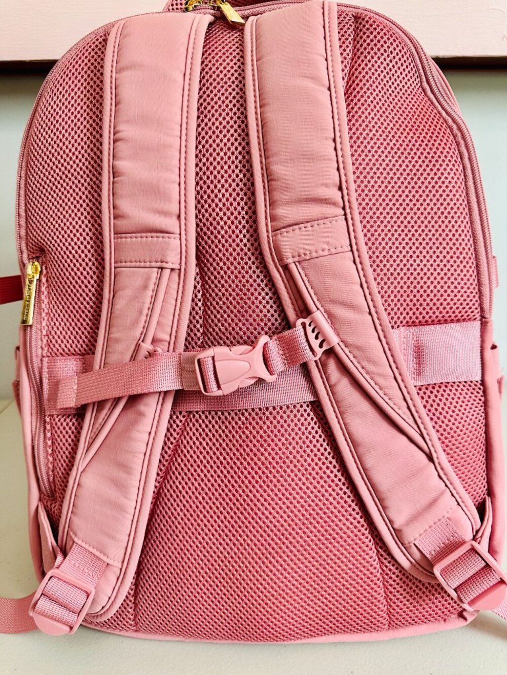ISAAC MIZRAHI TIKTOK VIRAL PINK LAPTOP ON-THE-GO ESSENTIALS TRAVEL BACKPACK - Picture 4 of 12